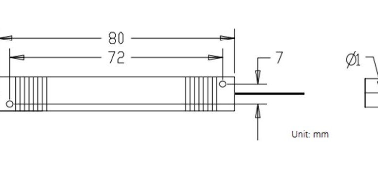 1480nm偏波無依存アイソレータ
