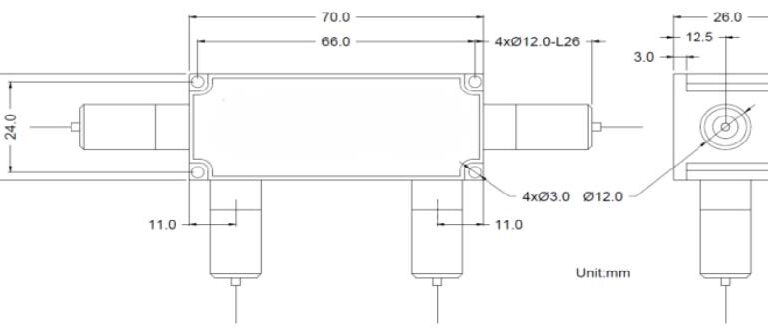1060nm 4-Port TGGベースPM光サーキュレータ