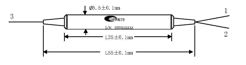 1064nm 1×2 PBS/PBC 画像