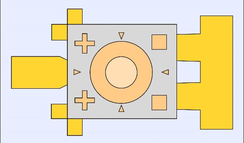 50Gbps Bottom-illuminated APD(680x400um)チップ 画像